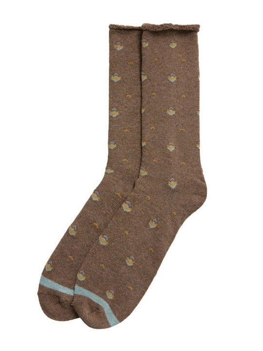 Ysabel Mora Thermal Herren Thermo Socken Braun