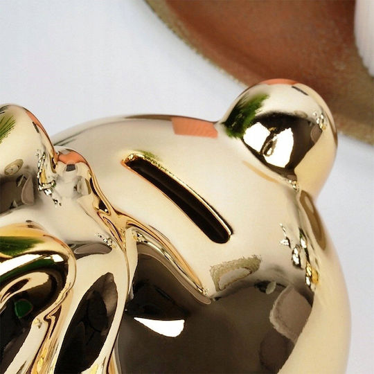 Golden Mirror Ceramic Unicorn Money Box Gift Vilde 18x10.5 Cm