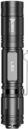 Wuben Rechargeable Flashlight LED IP68 with Maximum Brightness 1200lm Black