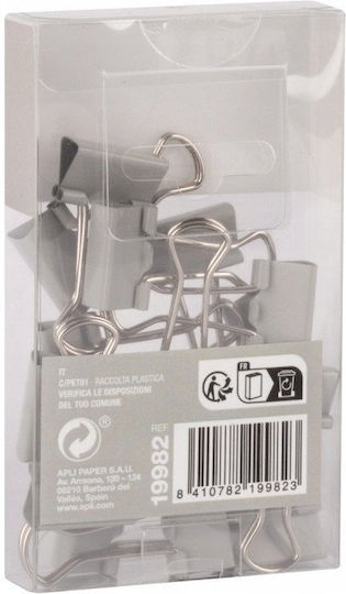 Apli Up North Document Clips 19mm 15pcs Hanging Box Gray
