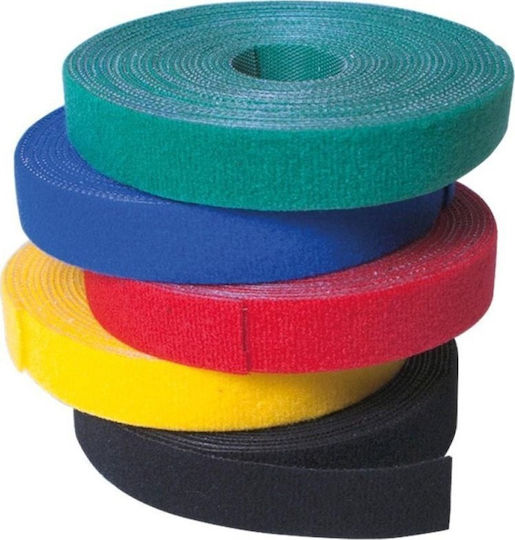 Techly Self-Adhesive Hook & Loop Tape Black 20mmx10m 1pcs 8051128108323