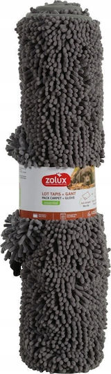 Zolux Dog Cleaning Towel Rug Microfiber Glove Drying 100x70 Gray