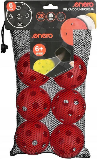 Unihockey Match Ball Red Enero 6pcs