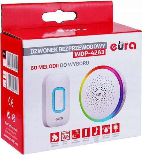 Eura Drahtlos Türklingel White