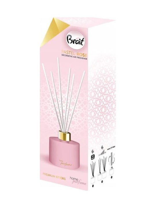 Brait Home Parfüm Dekoratives Duftöl + Stäbchen Pastell Rose 100ml