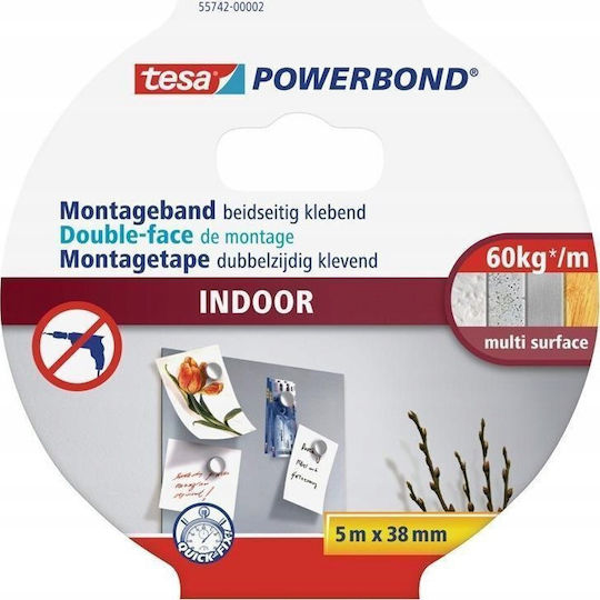 Tesa Self-Adhesive Double-Sided Tape Transparent 5m 1pcs