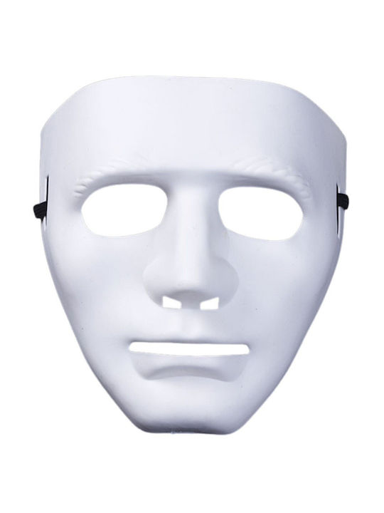 Anonymous Carnival Halloween Mask On Elastic White Red