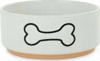 Barry King Ceramic Bowl Food for Dog with Base 15cm in White Color