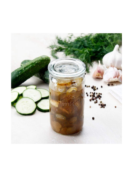 Weck Set of 6pcs Jars General Use with Lid Glass Transparent 1590ml