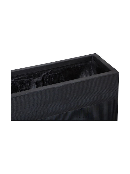 Beliani Саксия Черно 80x30x92см.