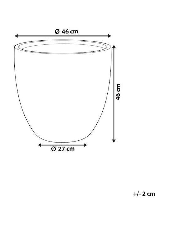 Beliani Саксия Крем 46x46x46см.