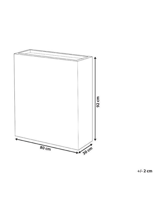 Beliani Саксия Черно 80x30x92см.