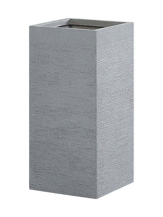 Beliani Grauer Blumentopf 26x26x60cm