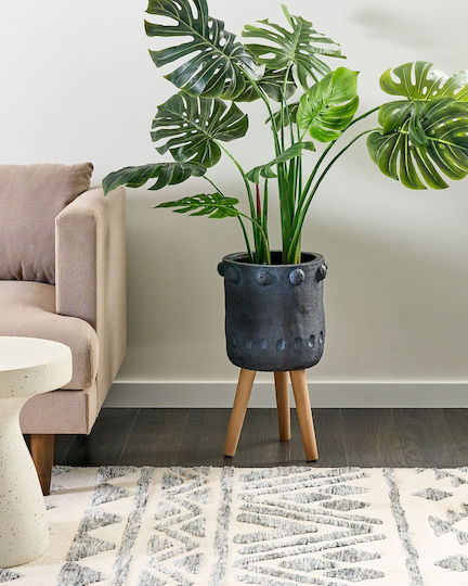 Beliani Ghiveci Ceramică Graphite
