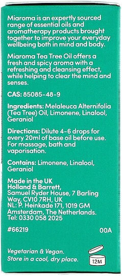 Miaroma Tea Tree Αιθέριο Έλαιο Tea Tree 10ml