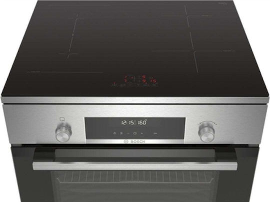 Bosch Κουζίνα 63lt με Επαγωγικές Εστίες Π60εκ. Inox