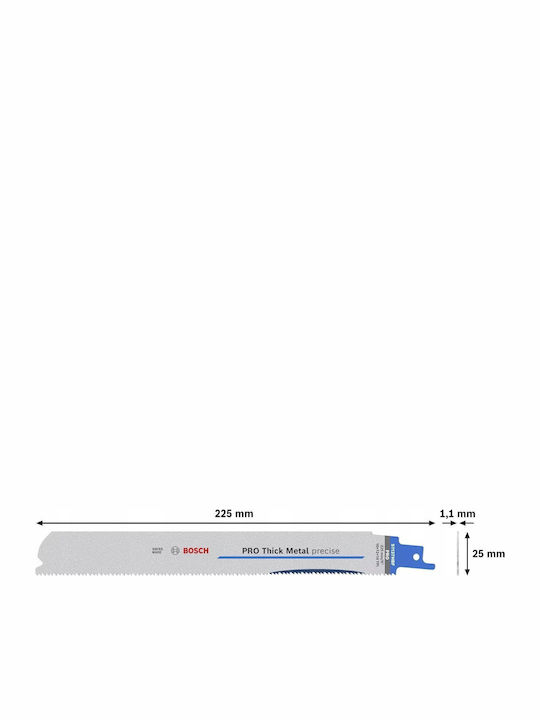 Bosch Reciprocating Saw Blade Pro Thick Metal Precise S1137hbf 1.1 X 25 X 225mm 25pcs