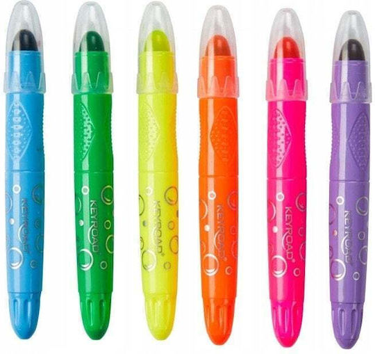 Keyroad Neon Gel Crayons 6 Pcs Mix Neon Colors