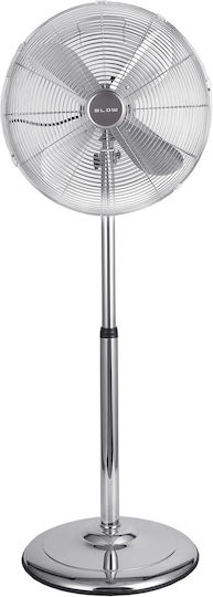 Blow Ανεμιστήρας Ορθοστάτης 60W Διαμέτρου 40.64cm Ασημί