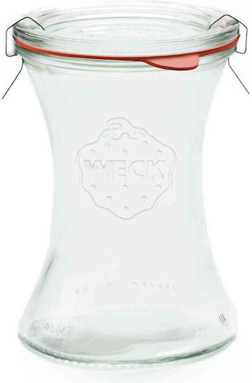 Weck Set 6Stücke Lebensmittelgläser Allgemeine Verwendung mit Deckel Glas Transparent 370ml 6Stücke