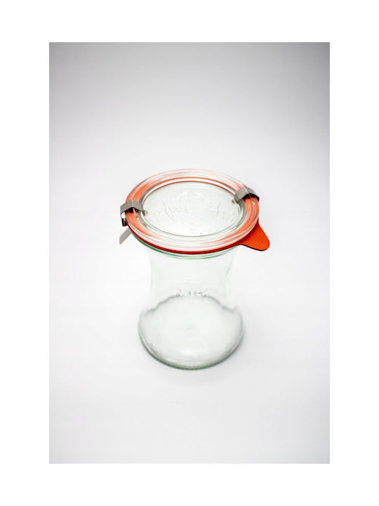 Weck Set of 6pcs Jars General Use with Lid Glass Transparent 370ml