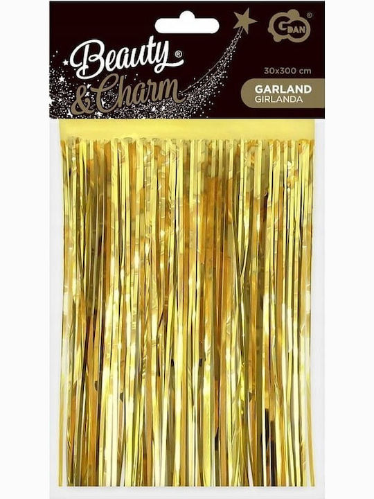GoDan Weihnachtliche Girlande Metallisch Gold 300x30cm 1Stück