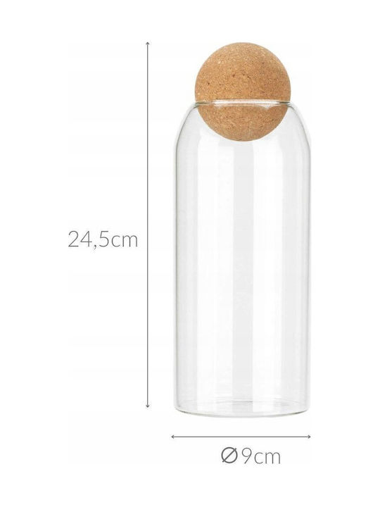 Excellent Houseware Vase General Use with Lid Glass Transparent