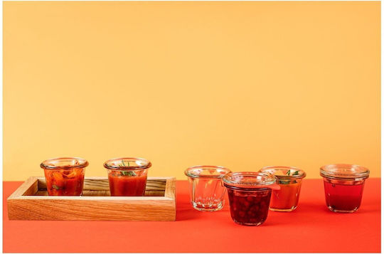 Weck Set of 6pcs Jars General Use with Lid Glass Transparent 280ml