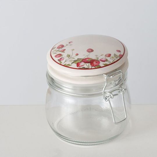 Boltze Vază Utilizare Generală Cu Capac Ermetic Sticlă Transparentă 450ml