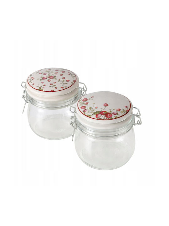 Boltze Vase General Use with Airtight Lid Glass Transparent 450ml