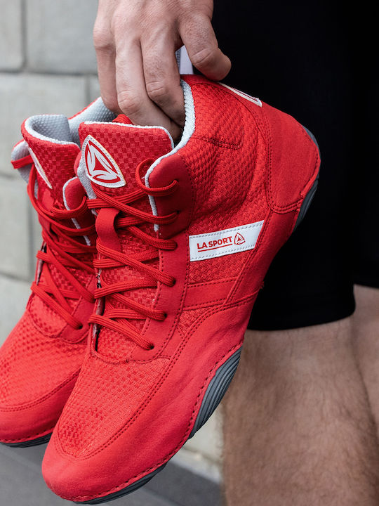 LA Sport Wrestling Shoes Red