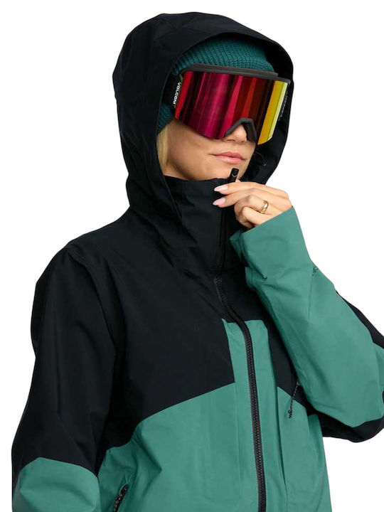 Volcom Stretch H0652602-SUG Γυναικείο Μπουφάν Gore-Tex για Σκι & Snowboard Πράσινο