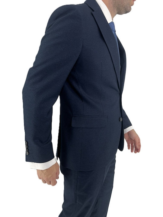 Costum Bărbați cu Croială Strâmtă Blue