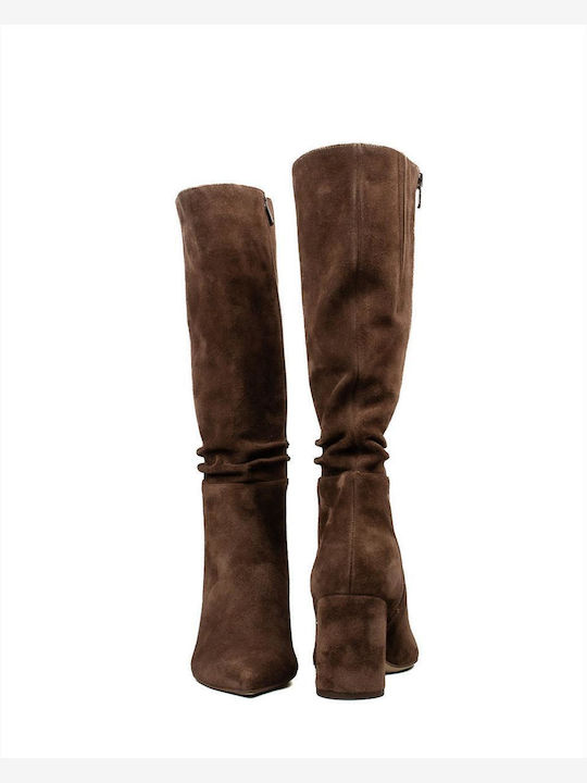 Suede Women's Boots with High Heel CROSTA