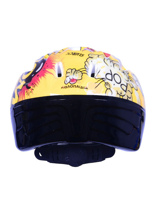 Athlopaidia Kinderfahrrad- / Rollerhelme Fahrrad / Scooter City Gelb