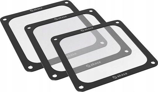Akasa Strong Magnetic Pc Fan Filters Pack Three 12 Cm Black