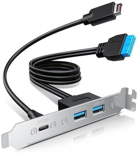 Graugear Usb Hub G-ad-etc2a-20g Multi Pci Bracket 1xtype-c 2xtype-a Ports