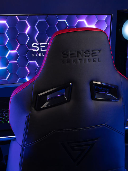 SENSE7 Sentinel Καρέκλα Gaming Δερματίνης με Ρυθμιζόμενα Μπράτσα Μαύρη