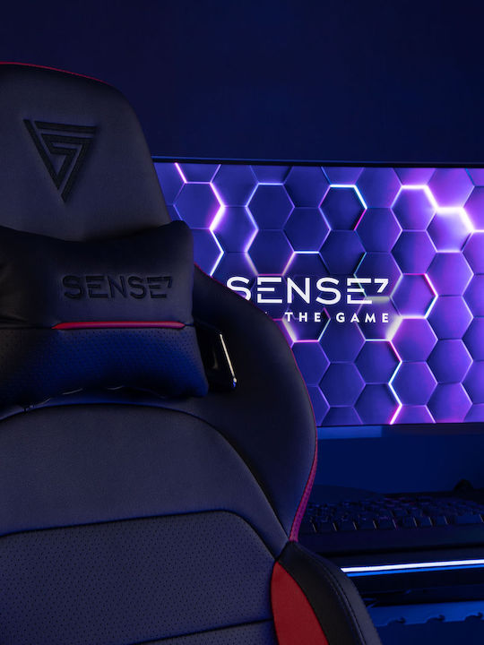 SENSE7 Sentinel Καρέκλα Gaming Δερματίνης με Ρυθμιζόμενα Μπράτσα Μαύρη