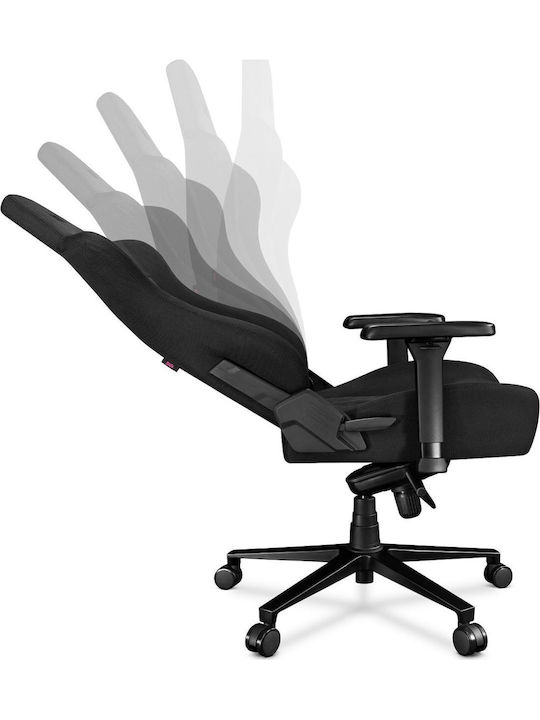 Yumisu 2052 Fabric Gaming Chair with Adjustable Arms Black