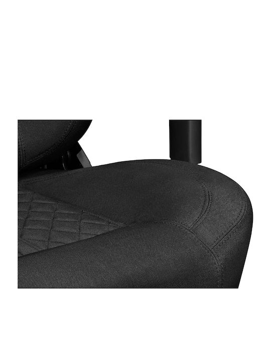 Yumisu 2052 Fabric Gaming Chair with Adjustable Arms Black
