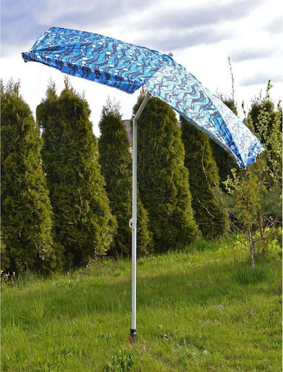 Saska Garden Faltbar Strandsonnenschirm Durchmesser 1.8m Blau