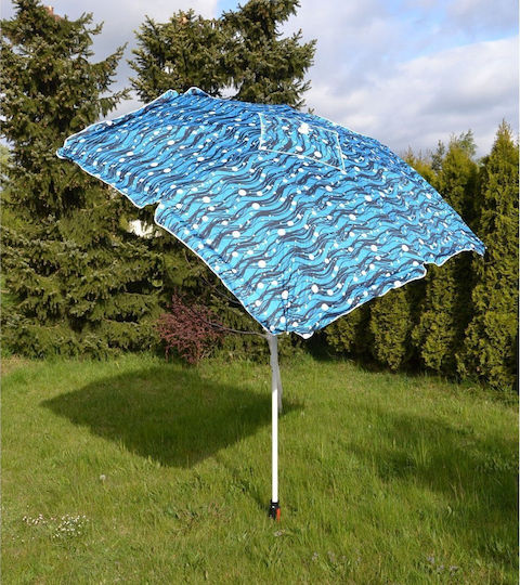 Saska Garden Faltbar Strandsonnenschirm Durchmesser 1.8m Blau