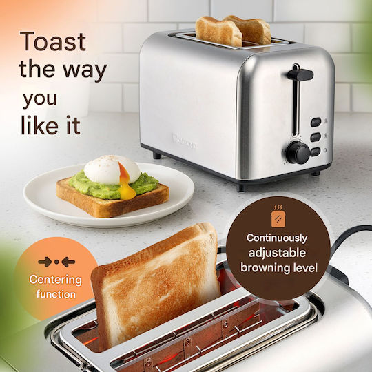 Clatronic Тостер Двуместна 750W Сив