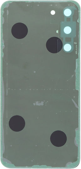 Battery Cover Battery Door + Battery Door Adhesive + Back Camera Lens Bezel Phantom Black for Galaxy S23+