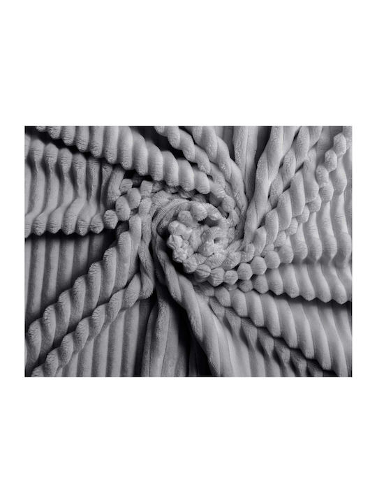 Douceur d'Intérieur Σετ Παπλωματοθήκη 220x240cm Υπέρδιπλη με 4 Μαξιλαροθήκες Veloutea Anthracite