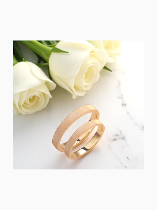 Valauro Gold Eheringe 9k Matt Finish – 3.0mm