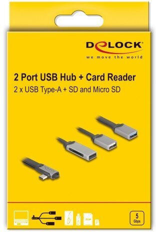 DeLock Hub 3 Porturi USB 2.0 Cu Conectare USB-A Gri