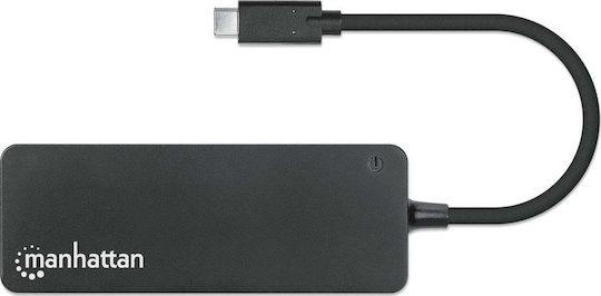 Manhattan Hub 7 Θυρών USB 3.0 με σύνδεση USB-C