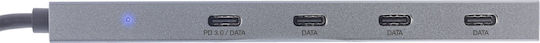 InLine Hub 4 Θυρών USB 3.2 με σύνδεση USB-A Γκρι